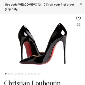 Christian Louboutin Glossy Black Heels with Red Soles